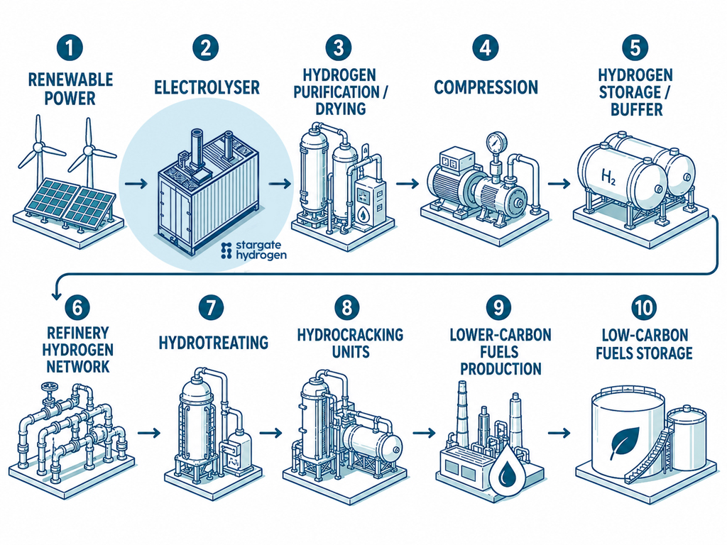 Hydrogen for oil refineries